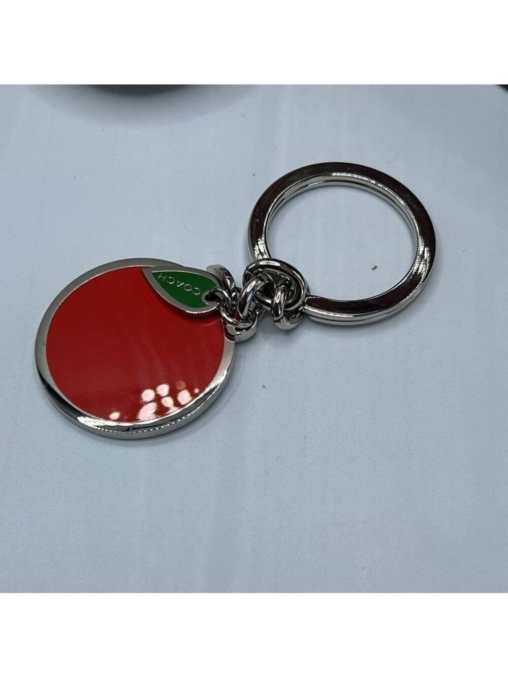 COACH Silver Orange Citrus Key Chain / Purse Fob - Picture 5 of 8